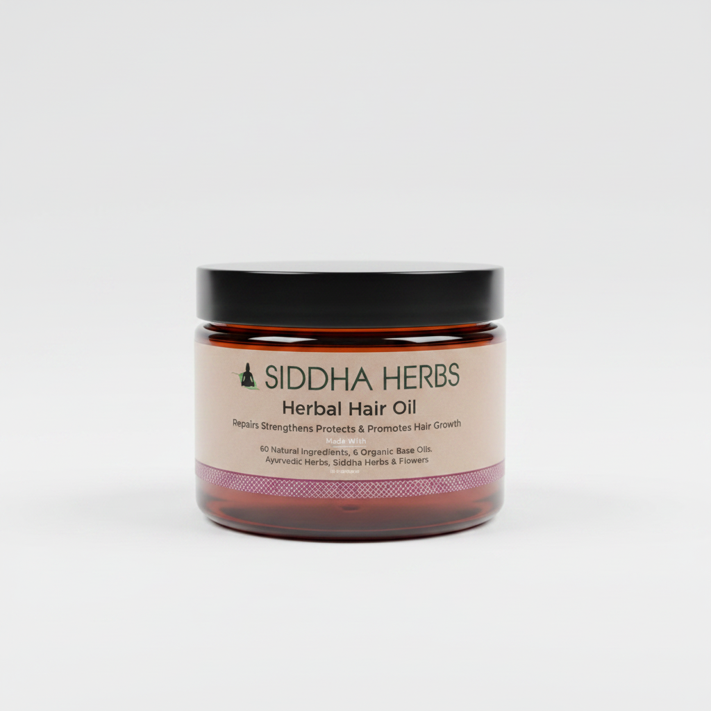 SIDDHA HERBS Herbal Hair Oil – Studio Shot