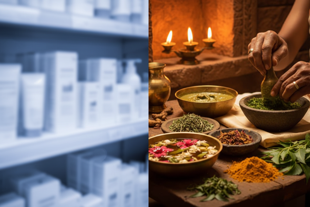 Siddha Herbs vs Blurred Modern Products