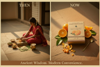 Then & Now - Red Saree